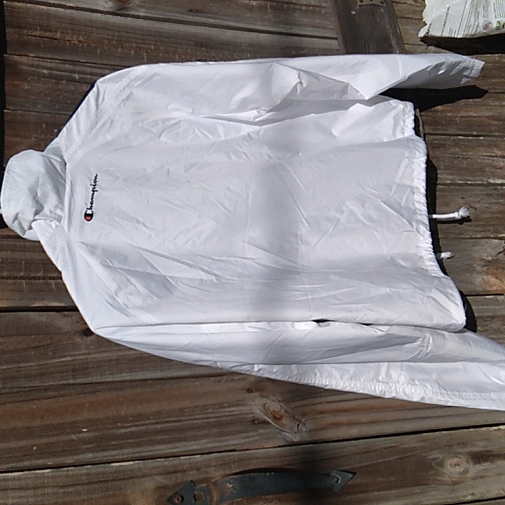 Nwt Champion White Nylon Jacket (XL) - Picture 11 of 12